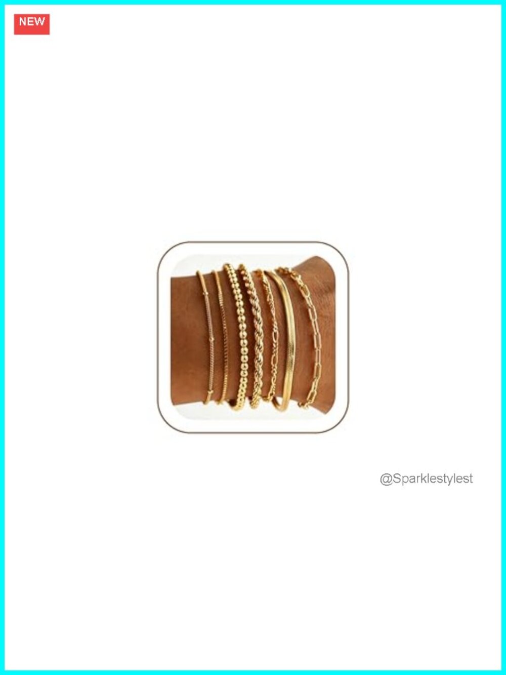 14K Gold Plated Beaded Bracelet Set
